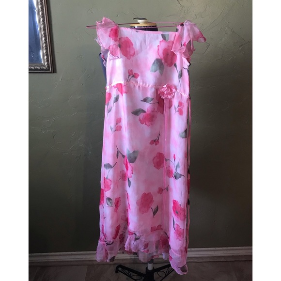 Girl Tribe Girls Pink Floral Dress - Picture 1 of 3